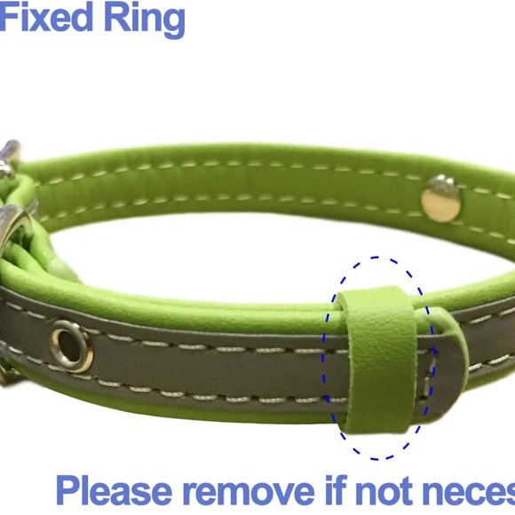 Microfiber Cat Dog Collar Reflective Green Adjustable for Male Female -XS - Picture 3 of 5